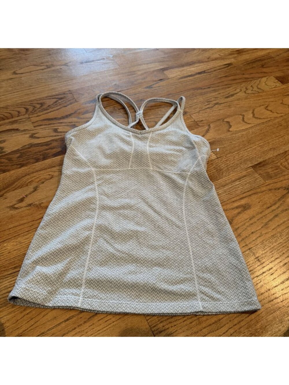 Athleta womens gray racerback built in bra tank shirt small